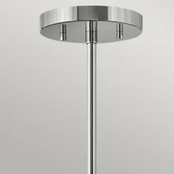 Clearance Wyjątkowa lampa z białym abażurem HK-GRAHAM-M-PN z serii GRAHAM Żyrandole Nowoczesne