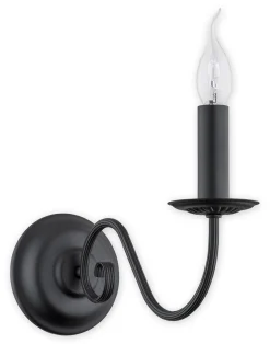 Sklep Kaja Wyjątkowy czarny kinkiet na 1 żarówkę O2890 K1 CZA | Kaja Oświetlenie