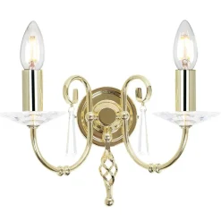 Sklep Kaja Wyjątkowy kinkiet na dwie żarówki AG2-POL-BRASS z serii AEGEAN