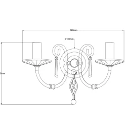Sklep Kaja Wyjątkowy kinkiet na dwie żarówki AG2-POL-BRASS z serii AEGEAN