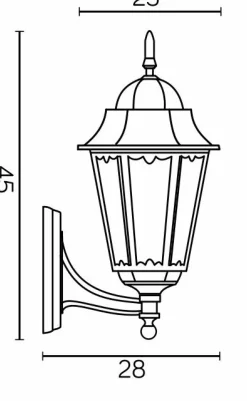Sklep Kaja Wymyślna lampa elewacyjna K 3012/1/DH g z serii RETRO CLASSIC II | Kaja Oświetle
