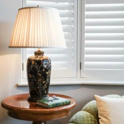 Sklep Kaja Wymyślna lampa stołowa z abażurem BLACKBIRDS-TL z serii BLACK BIRDS