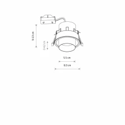 Sklep Kaja Wypukłe oczko mocowane podtynkowo GU10 10798 MONO SLIDE | Kaja