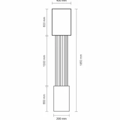 Sklep Kaja Wysoka, abażurowa lampa podłogowa loft 185cm ANT 9008 IHI | Kaja