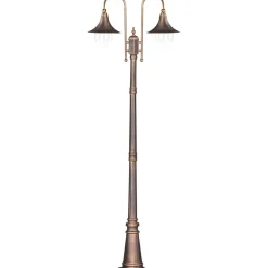 Sklep Kaja Wysoka dwuramienna latarnia ogrodowa K-8127 CZ/ZŁ BOSTON | Kaja