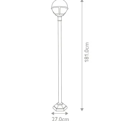 Sklep Kaja Wysoka lampa ogrodowa, czarna GLENBEIGH-POST z serii GLENBEIGH