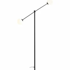 Sklep Kaja Wysoka lampa podłogowa czarna z kloszami 1081A1 OHIO | Kaja