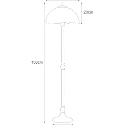 Sklep Kaja Wysoka lampa podłogowa z okazałym kloszem K-F16814 z serii SUNFLOWER