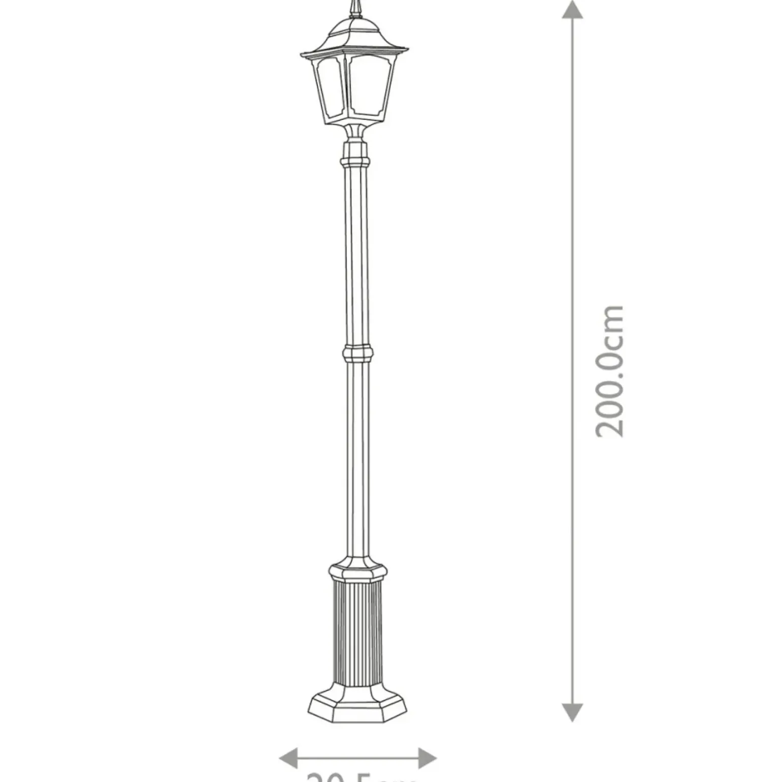 Sklep Kaja Wysoka lampa zewnętrzna, ogrodowa CP6-BLACK z serii CHAPEL