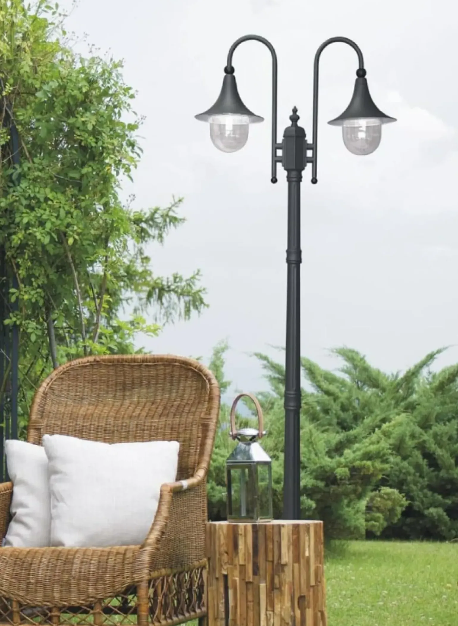 Sklep Kaja Wysoka zewnętrzna dwuramienna latarnia K-8132 CZ BOSTON | Kaja