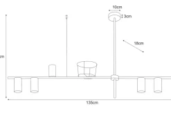 Store Wyszukana lampa sufitowa na pięć żarówek i kwiatka K-4757 z serii ROCCO Żyrandole Nowoczesne