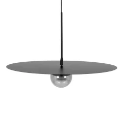 Clearance Wyszukana lampa wisząca, grafitowy klosz K-5383 z serii FERMI Żyrandole Nowoczesne