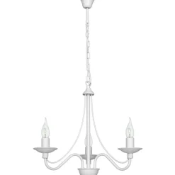 Sklep Kaja Żyrandol biały świecznik do salonu 397E 3-PŁ RÓŻA | Kaja Oświetlenie