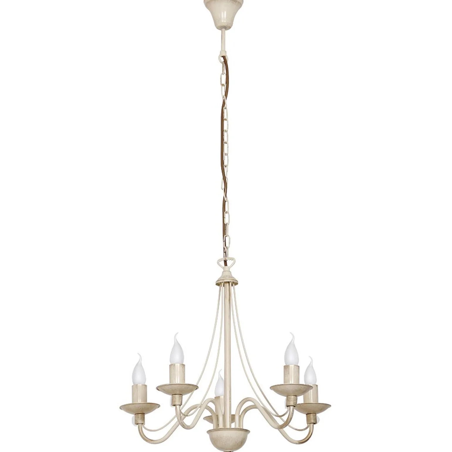 Sklep Kaja Żyrandol duży w kolorze kremowym 397F9 5-PŁ RÓŻA | Kaja Oświetlenie