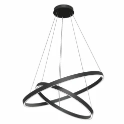 Best Sale Żyrandol dwie obręcze LED do salonu MOD058PL-L74B4K RIM | Kaja Żyrandole Nowoczesne