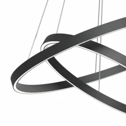 Best Sale Żyrandol dwie obręcze LED do salonu MOD058PL-L74B4K RIM | Kaja Żyrandole Nowoczesne