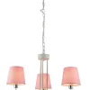Store Żyrandol dziewczęcy różowe abażury LEDEA 50203097 YORK | Kaja Żyrandole Nowoczesne