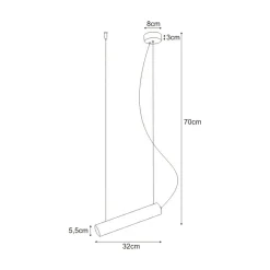 Store Żyrandol K-4420 z serii MILE GRAY Żyrandole Nowoczesne