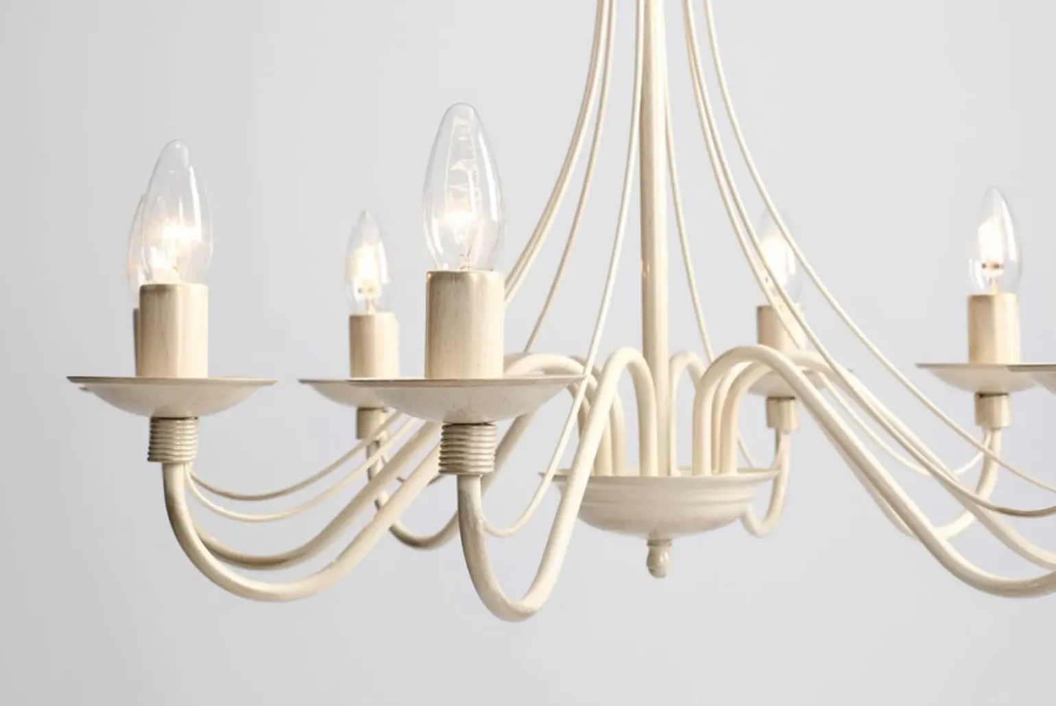 Sklep Kaja Żyrandol kremowy świecznik do salonu 397R9 12-PŁ RÓŻA | Kaja