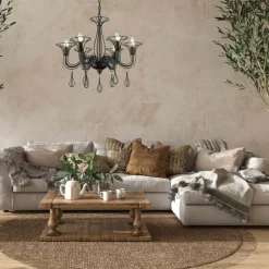 Sklep Kaja Żyrandol nowoczesny świecznik LP-6756/6P TARRAGONA | Kaja Oświetlenie