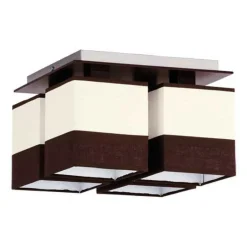 Sklep Kaja Żyrandol plafon kwadratowy brązowy E14 AL 12035 Paja | Kaja