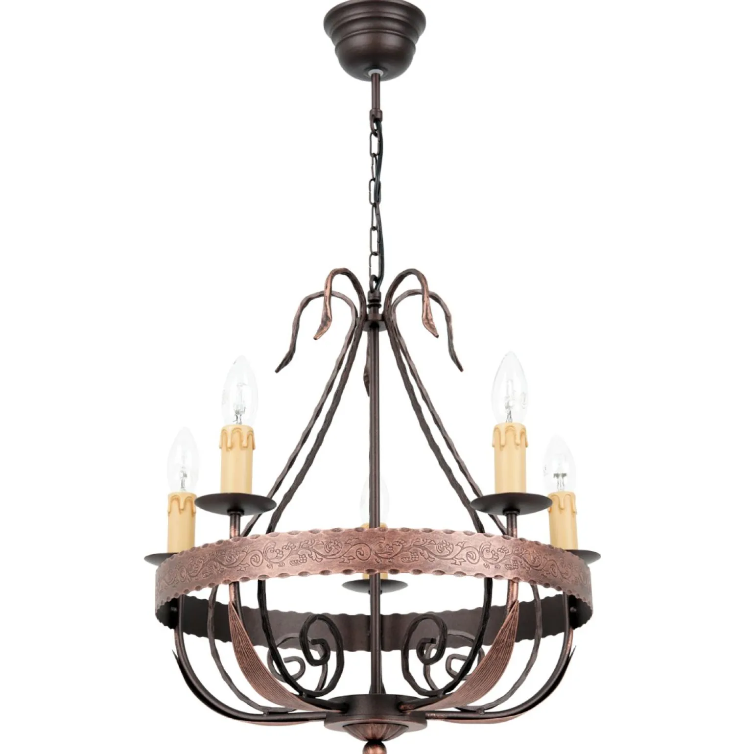 Sklep Kaja Żyrandol w kolorze miedzianym, do salonu LX 746 LOARA | Kaja