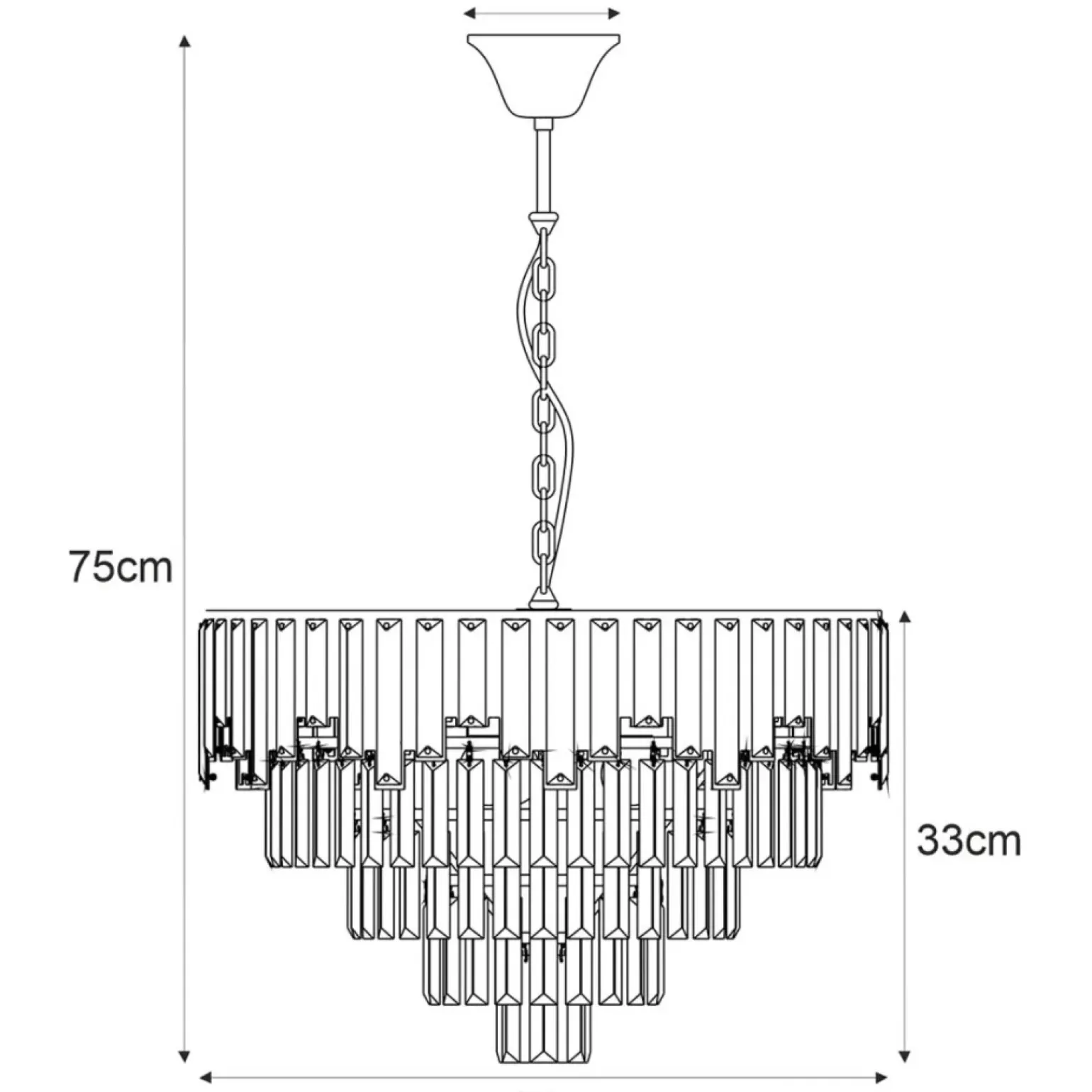 Store Żyrandol w kolorze złota, do salonu K-8175 | Kaja Oświetlenie Żyrandole Nowoczesne