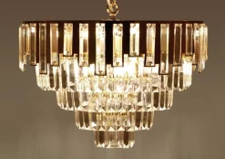 Store Żyrandol w kolorze złota, do salonu K-8175 | Kaja Oświetlenie Żyrandole Nowoczesne