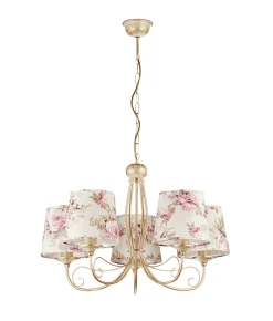 Sklep Kaja Żyrandol w stylu boho, abażury w kwiaty JUP 1284 SARA | Kaja