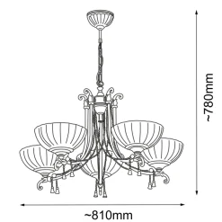 Sklep Kaja Żyrandol w stylu pałacowym, do salonu ANT 8315 GRANADA | Kaja