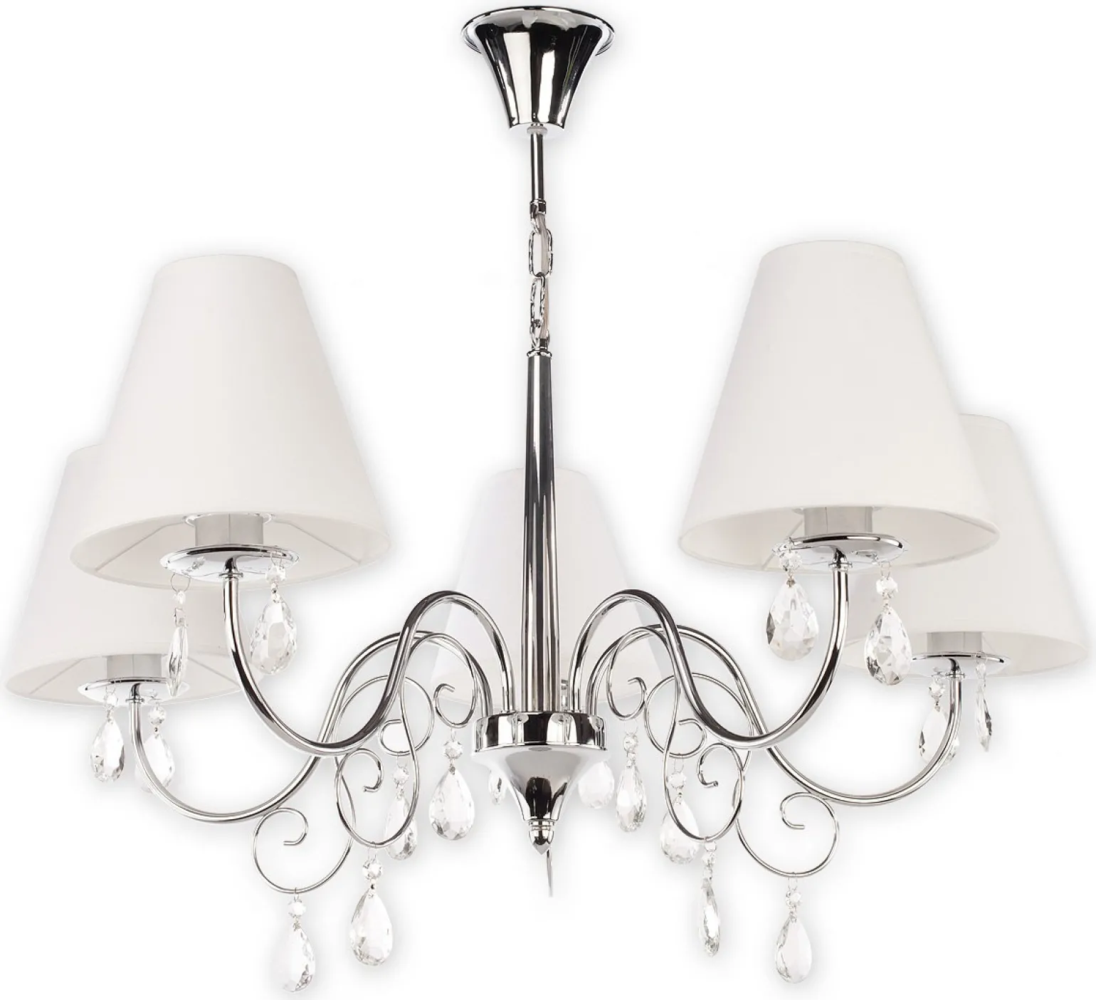 Sklep Kaja Żyrandol z abażurami i kryształkami O1965 CH BIA VELIO | Kaja