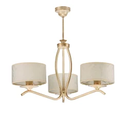 Sklep Kaja Żyrandol z beżowymi abażurami JUP 1274 KASZMIR | Kaja Oświetlenie