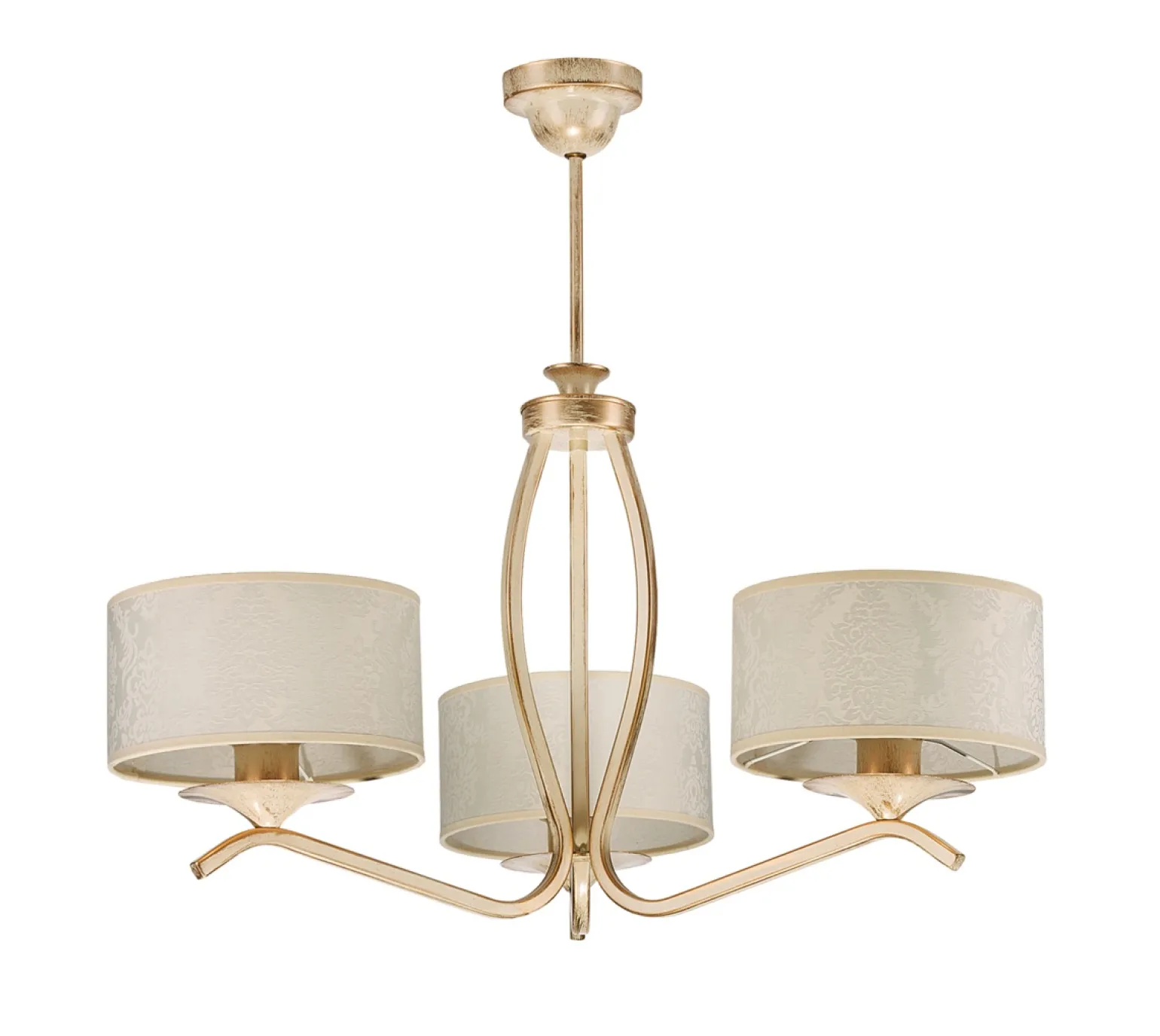 Sklep Kaja Żyrandol z beżowymi abażurami JUP 1274 KASZMIR | Kaja Oświetlenie