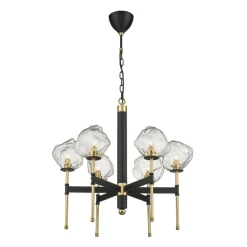 Best Żyrandol z dekoracyjnymi kloszami P0488-06L-SEAC ROCK | Kaja Żyrandole Nowoczesne