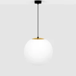 Flash Sale Żyrandol z dużym białym kloszem 30 cm K-4912 ISLA | Kaja Oświetlenie Żyrandole Nowoczesne