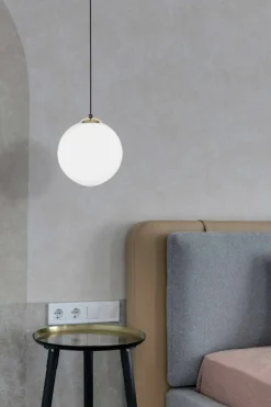 Flash Sale Żyrandol z dużym białym kloszem 30 cm K-4912 ISLA | Kaja Oświetlenie Żyrandole Nowoczesne