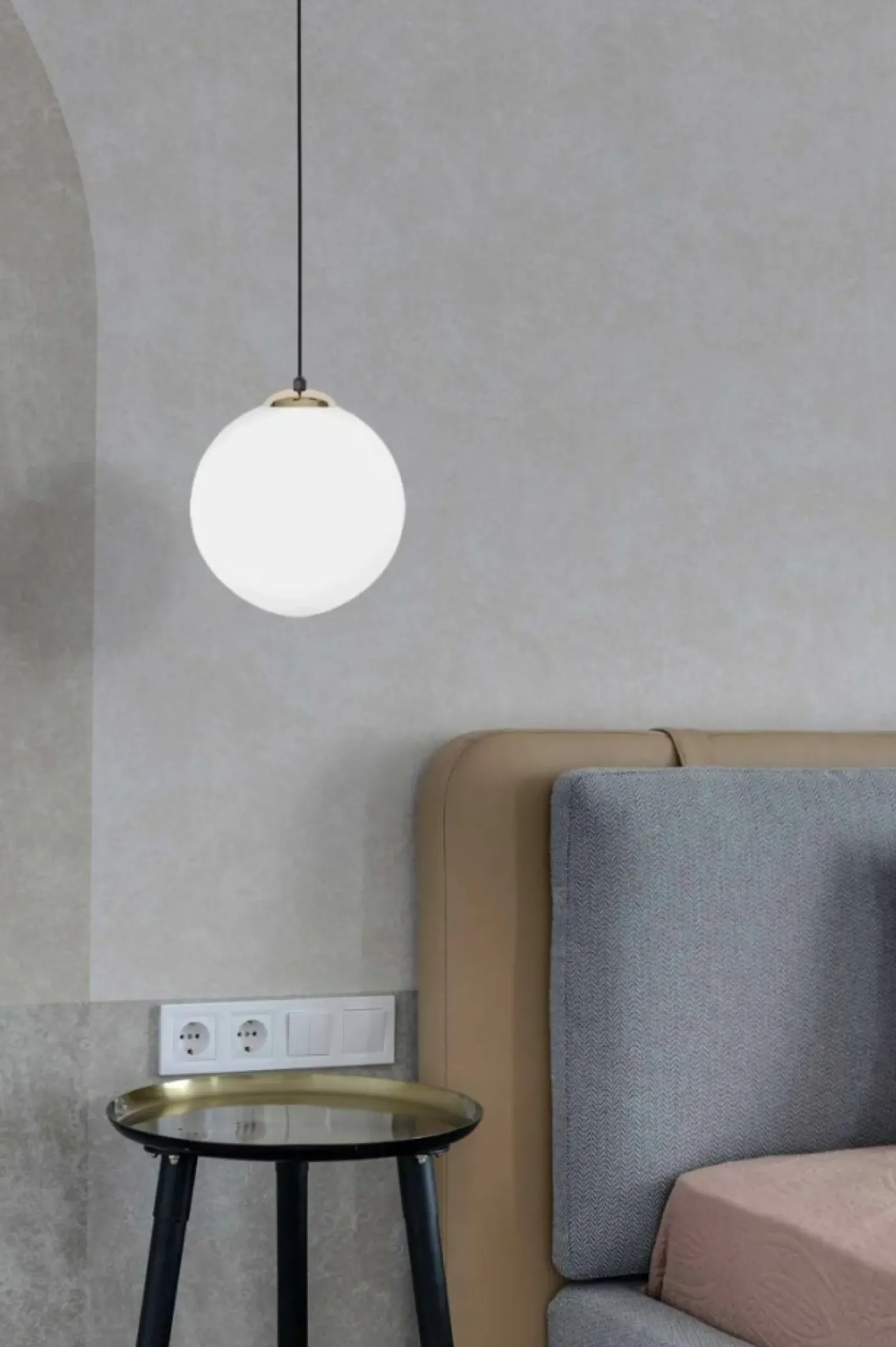 Flash Sale Żyrandol z dużym białym kloszem 30 cm K-4912 ISLA | Kaja Oświetlenie Żyrandole Nowoczesne