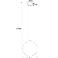 Flash Sale Żyrandol z dużym białym kloszem 30 cm K-4912 ISLA | Kaja Oświetlenie Żyrandole Nowoczesne