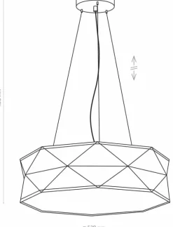 Best Żyrandol z geometrycznym abażurem TK 3312 KANTOOR | Kaja Oświetlenie Żyrandole Nowoczesne