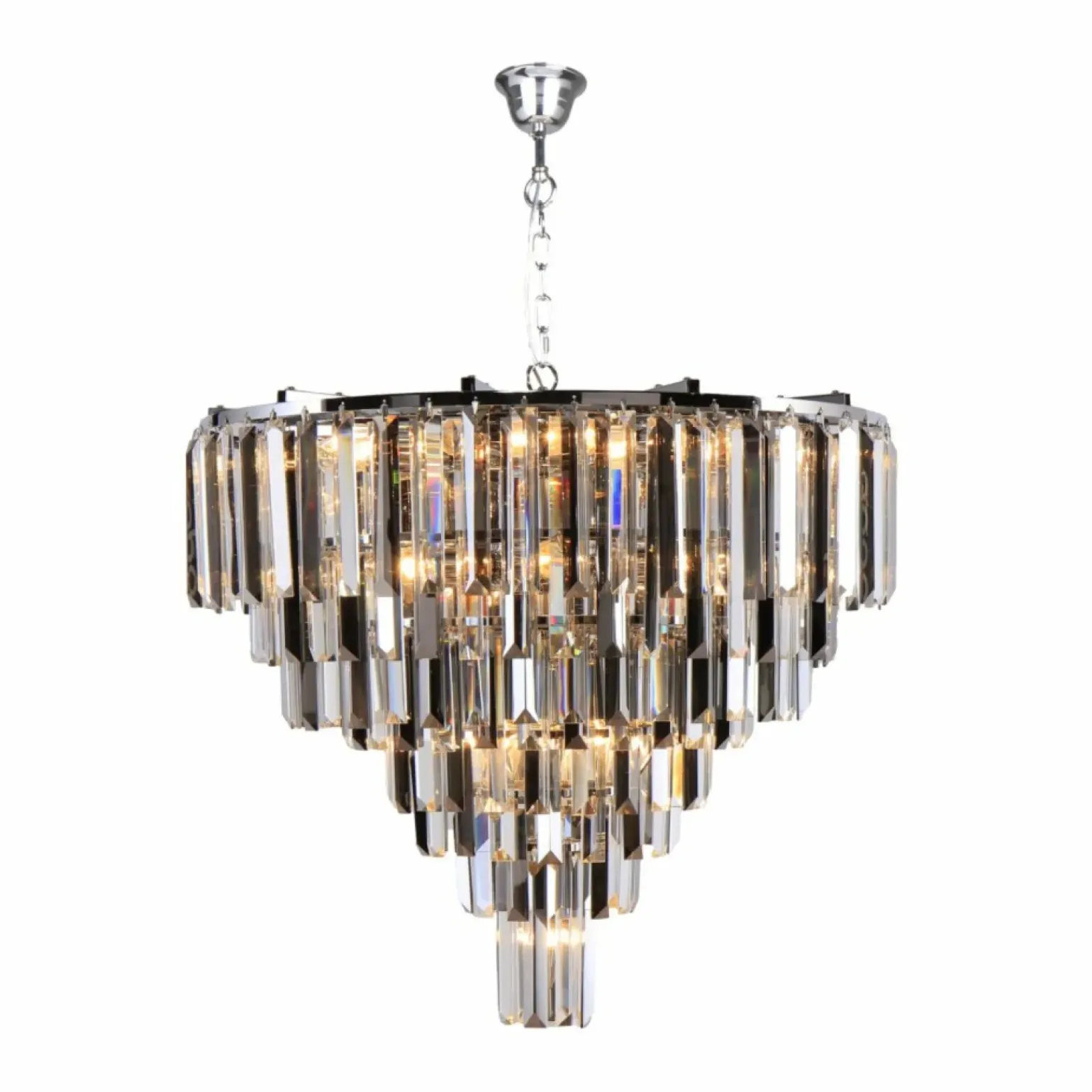Clearance Żyrandol z kaskadą ciemnych kryształów 17701/20 VERSAILLES | Kaja Żyrandole Nowoczesne