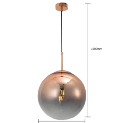 Shop Żyrandol z miedzianym kloszem LP-2844/1P MI PALLA | Kaja Oświetlenie Żyrandole Nowoczesne