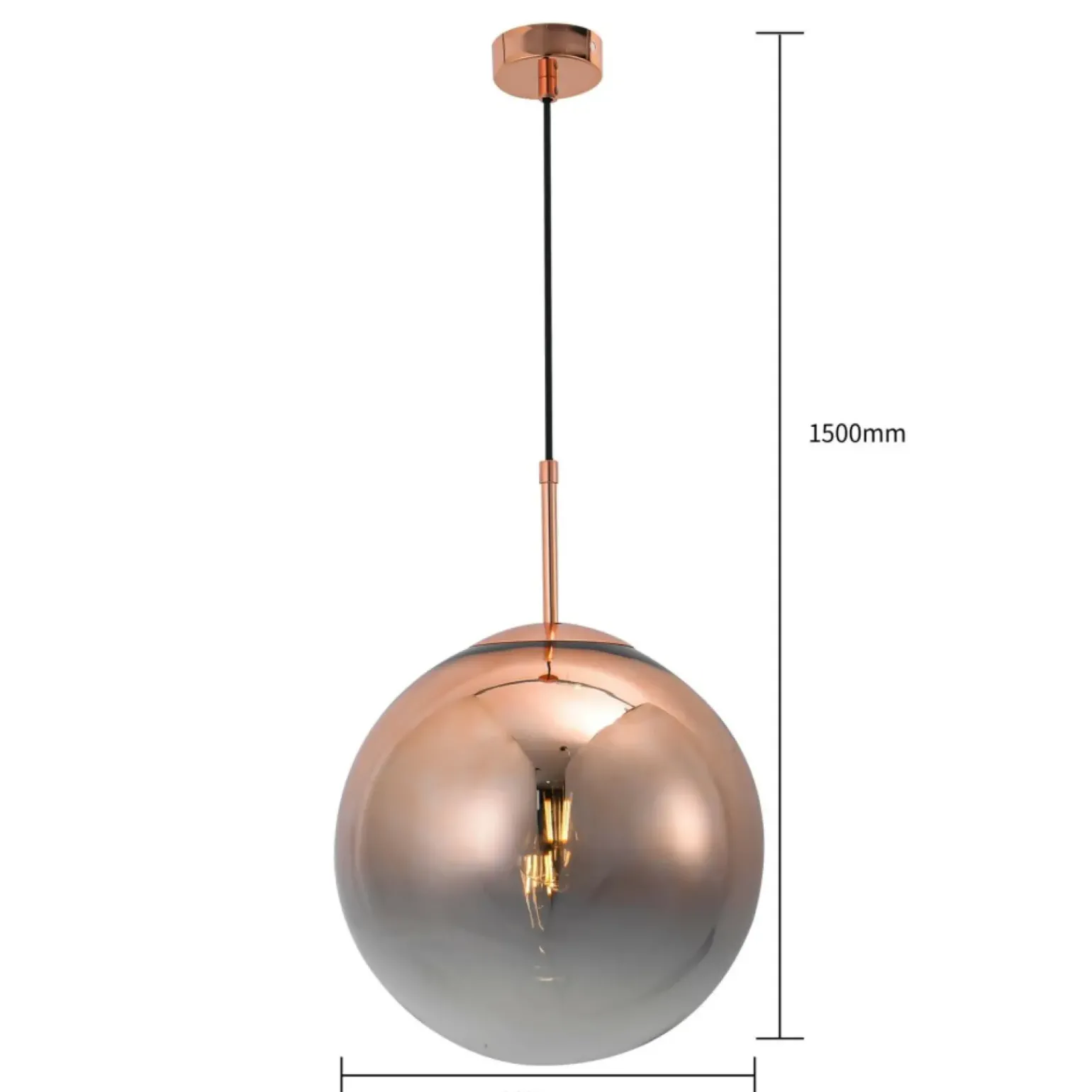 Shop Żyrandol z miedzianym kloszem LP-2844/1P MI PALLA | Kaja Oświetlenie Żyrandole Nowoczesne