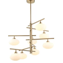 Best Żyrandol z obrotowymi ramionami MDM3661-8 BRO+W FIORENZO | Kaja Żyrandole Nowoczesne