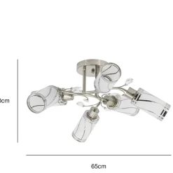 Sklep Kaja Żyrandol z ozdobnymi kryształkami, 6 gwintów 8267/6 8C | Kaja