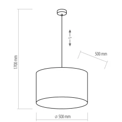 Best Sale Żyrandol z szerokim różowo-złotym abażurem TK 6164 z serii TERCINO Żyrandole Nowoczesne