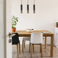 Online Żyrandol z trzema czarno-złotymi tubami K-4871 ASTINA | Kaja Żyrandole Nowoczesne