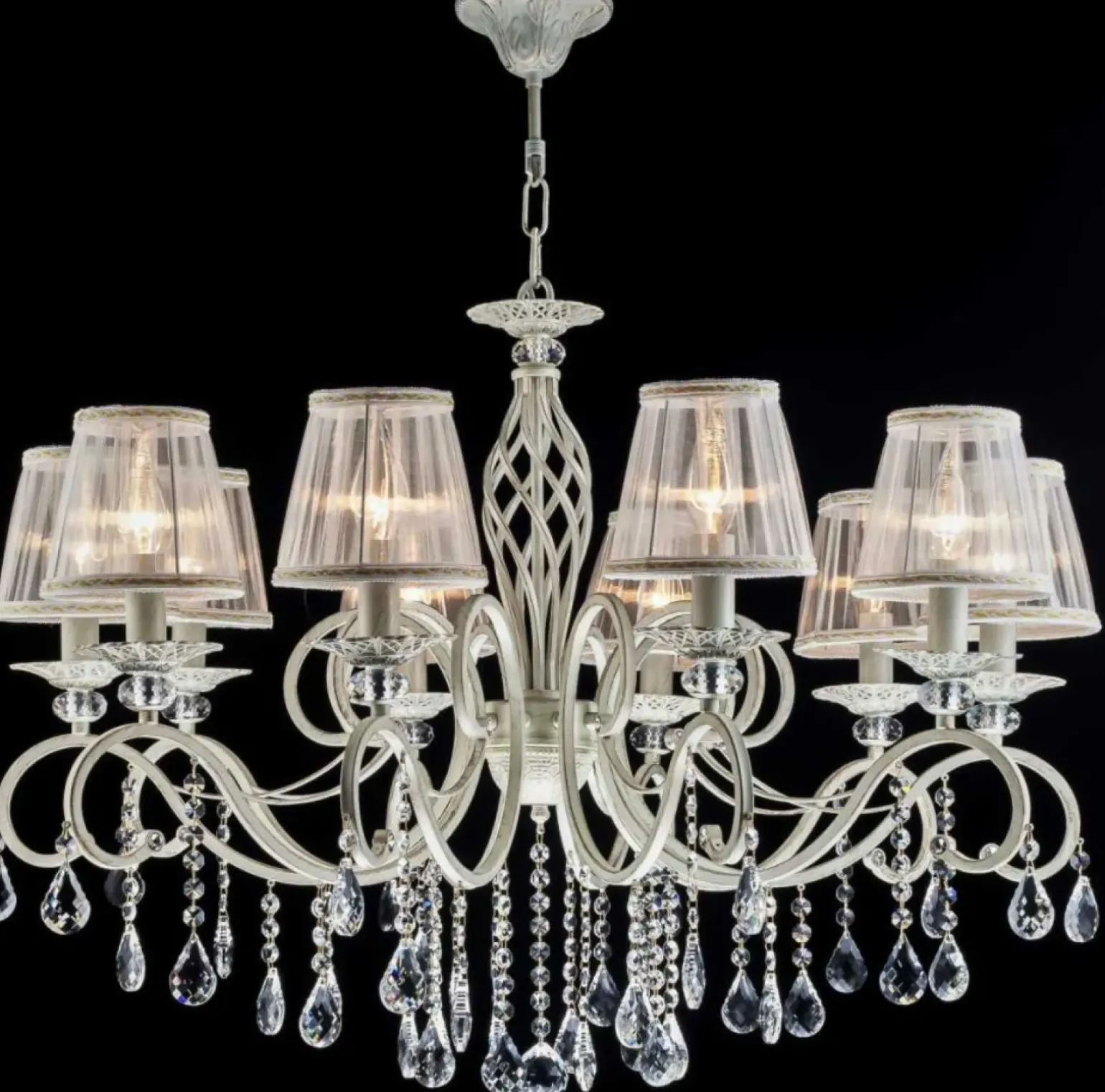 Sklep Kaja Żyrandol z wiszącymi kryształkami ARM247-10-G GRACE | Kaja Oświetlenie