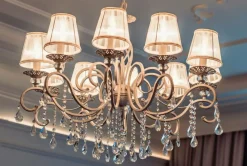 Sklep Kaja Żyrandol z wiszącymi kryształkami ARM247-10-G GRACE | Kaja Oświetlenie