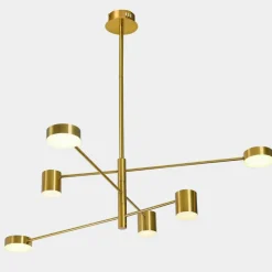 Sale Żyrandol ze złotymi ramionami PND-16374-6 COP GD REMDAL | Kaja Żyrandole Nowoczesne