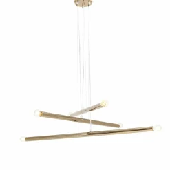 Store Żyrandol złote tuby do sypialni E14 1072K30 TUBO | Kaja Oświetlenie Żyrandole Nowoczesne